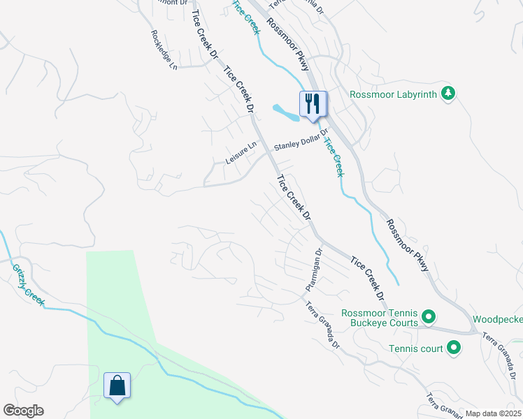 map of restaurants, bars, coffee shops, grocery stores, and more near 1300 Singingwood Court in Walnut Creek