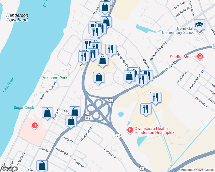 map of restaurants, bars, coffee shops, grocery stores, and more near 1905-1999 Barret Court in Henderson