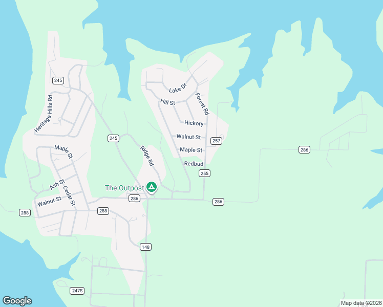 map of restaurants, bars, coffee shops, grocery stores, and more near Maple Street in Pittsburg