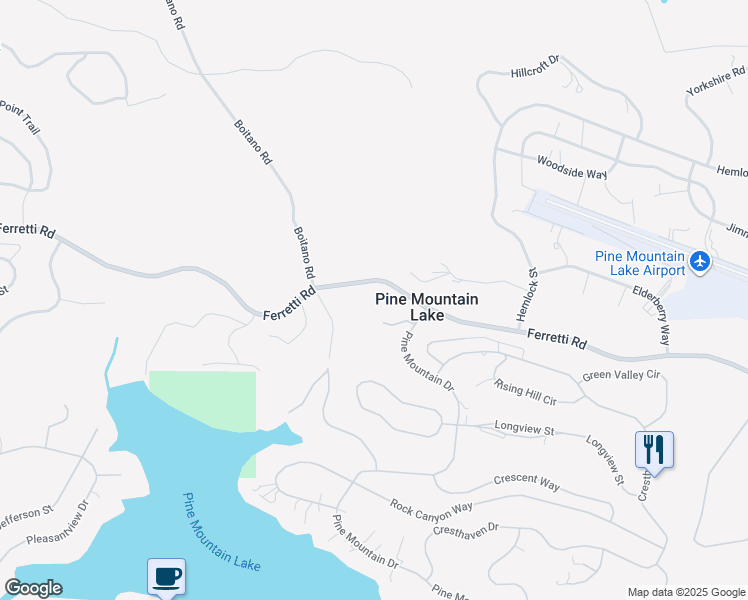 map of restaurants, bars, coffee shops, grocery stores, and more near 20524 Echo Court in Groveland