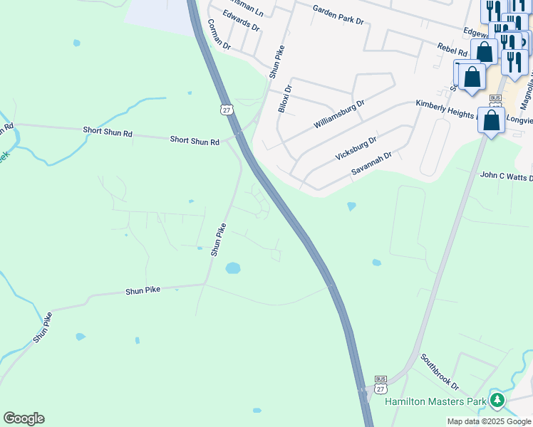 map of restaurants, bars, coffee shops, grocery stores, and more near 190-196 Grinder Court in Nicholasville