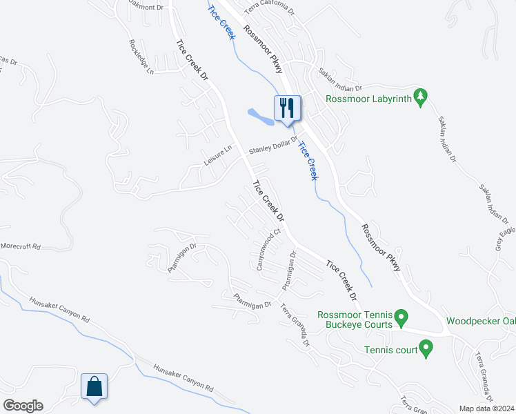 map of restaurants, bars, coffee shops, grocery stores, and more near 1157 Singingwood Court in Walnut Creek