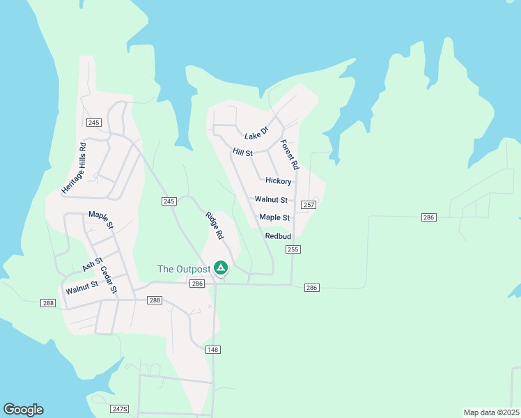map of restaurants, bars, coffee shops, grocery stores, and more near Maple Street in Pittsburg
