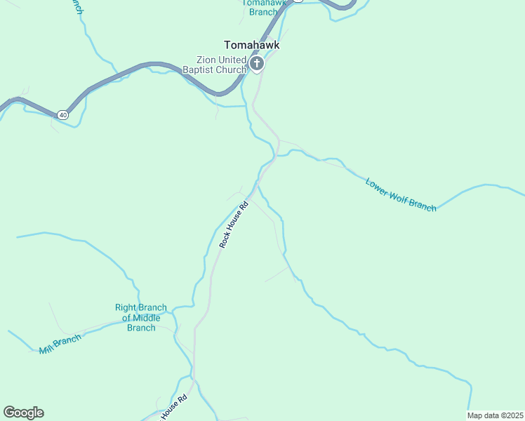 map of restaurants, bars, coffee shops, grocery stores, and more near 460 Rock House Road in Tomahawk
