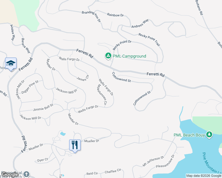 map of restaurants, bars, coffee shops, grocery stores, and more near 13069 Wells Fargo Drive in Groveland