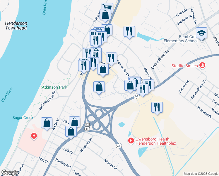 map of restaurants, bars, coffee shops, grocery stores, and more near 622 Barrett Boulevard in Henderson