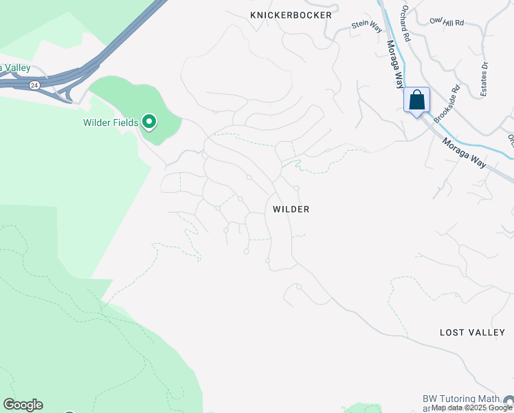 map of restaurants, bars, coffee shops, grocery stores, and more near 67 Tomcat Way in Orinda