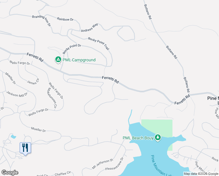 map of restaurants, bars, coffee shops, grocery stores, and more near 19812 Cottonwood Street in Groveland
