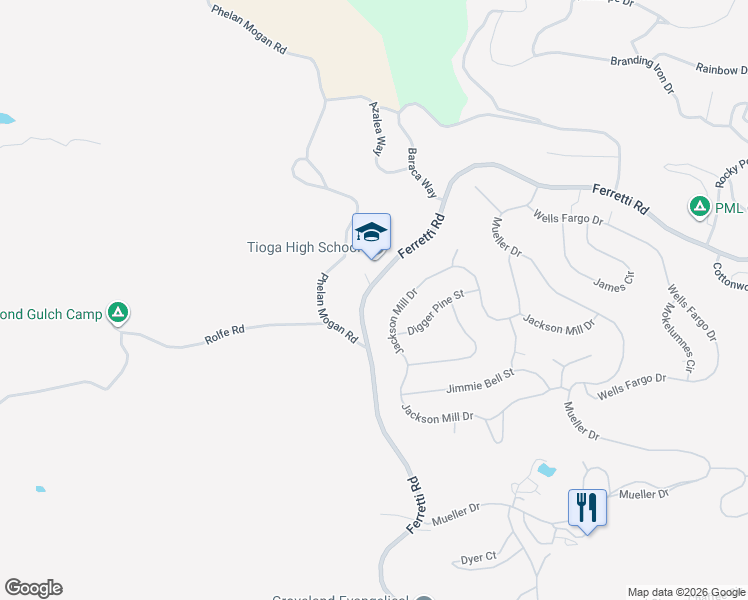 map of restaurants, bars, coffee shops, grocery stores, and more near 19307 Ferretti Road in Groveland