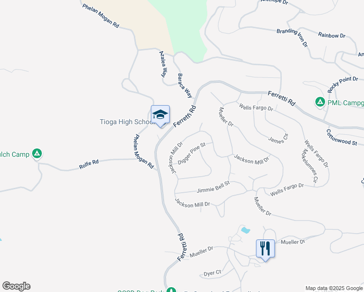 map of restaurants, bars, coffee shops, grocery stores, and more near 13049 Jackson Mill Drive in Groveland