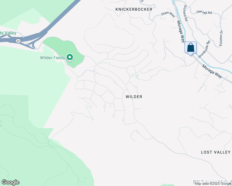 map of restaurants, bars, coffee shops, grocery stores, and more near 67 Tomcat Way in Orinda