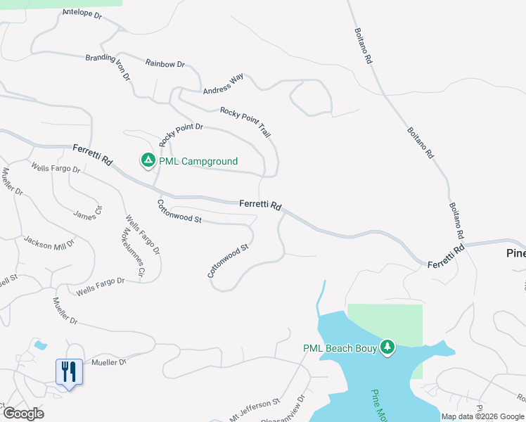 map of restaurants, bars, coffee shops, grocery stores, and more near 19812 Cottonwood Street in Groveland