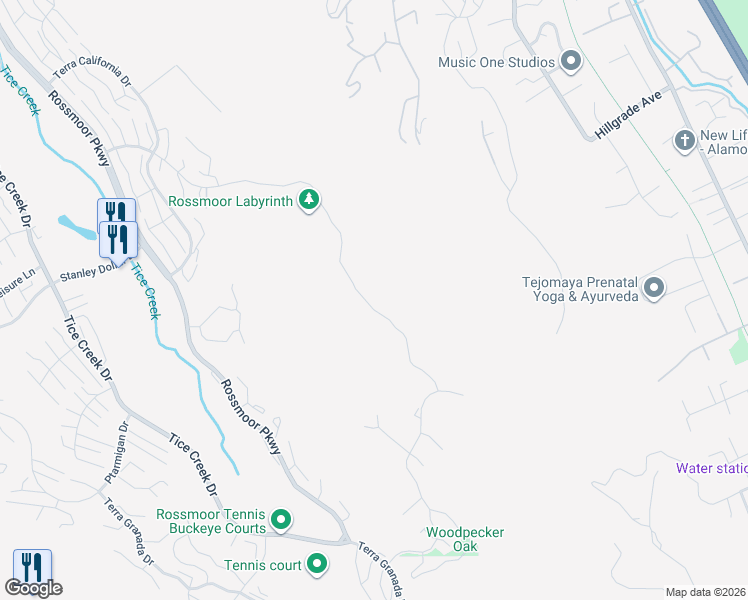 map of restaurants, bars, coffee shops, grocery stores, and more near 2936 Saklan Indian Drive in Walnut Creek