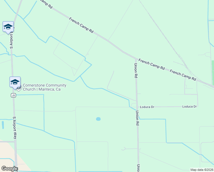 map of restaurants, bars, coffee shops, grocery stores, and more near 11097 South Union Road in Manteca