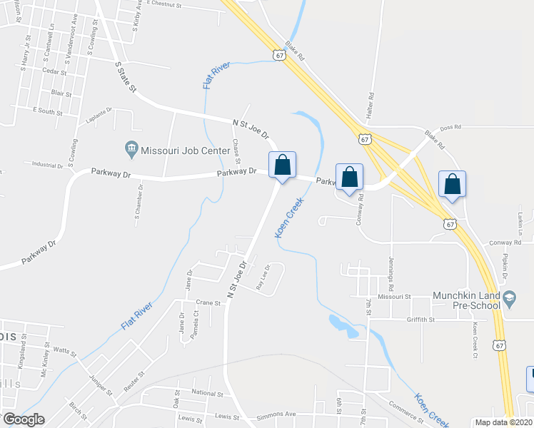 map of restaurants, bars, coffee shops, grocery stores, and more near 1109 Saint Joe Drive in Park Hills