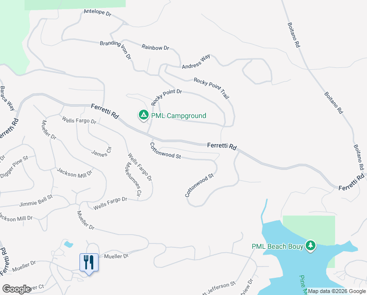 map of restaurants, bars, coffee shops, grocery stores, and more near 19526 Ferretti Road in Groveland