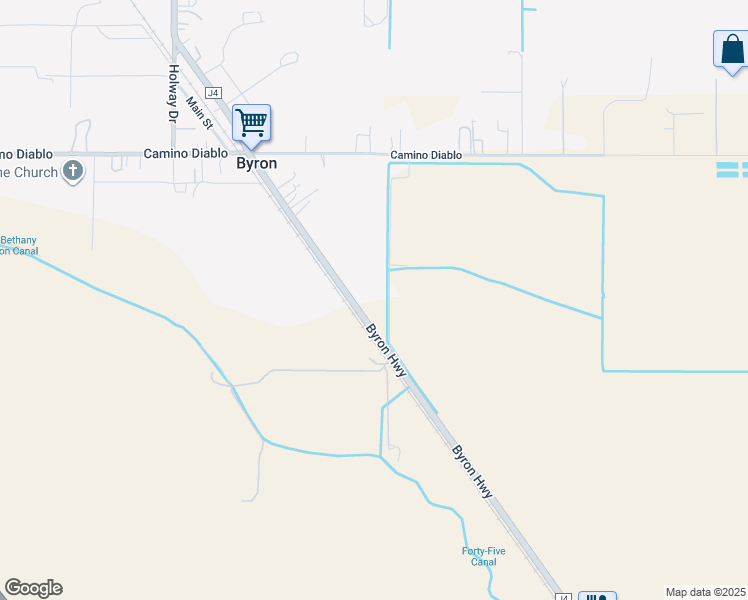 map of restaurants, bars, coffee shops, grocery stores, and more near 15447 Byron Highway in Byron