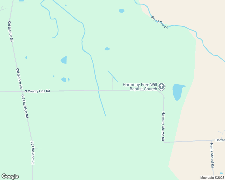 map of restaurants, bars, coffee shops, grocery stores, and more near Harmony Church Road in Franklin County