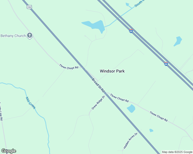map of restaurants, bars, coffee shops, grocery stores, and more near 5204 Three Chopt Road in Louisa