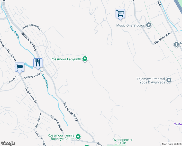 map of restaurants, bars, coffee shops, grocery stores, and more near 2889 Saklan Indian Drive in Walnut Creek