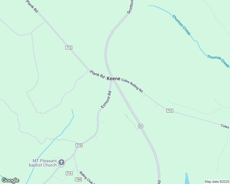 map of restaurants, bars, coffee shops, grocery stores, and more near 6245 Esmont Road in Keene