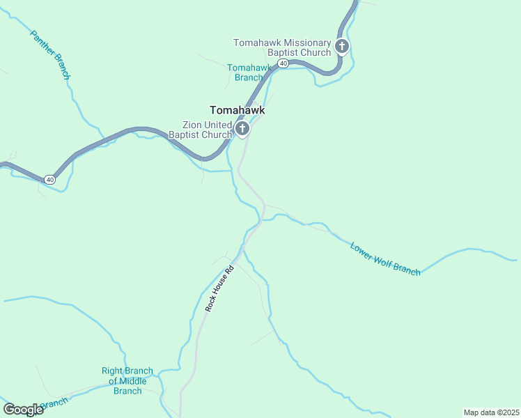 map of restaurants, bars, coffee shops, grocery stores, and more near 460 Rock House Road in Tomahawk