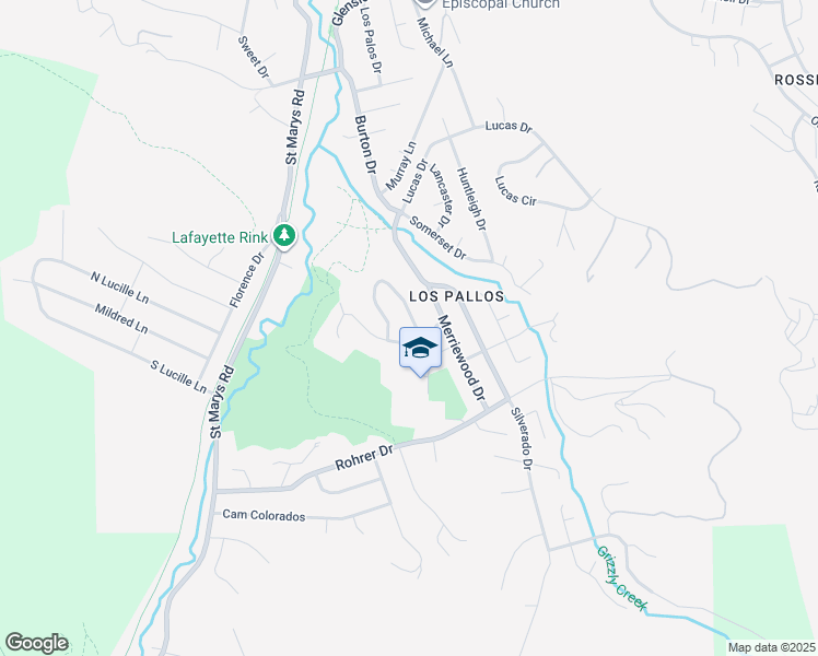 map of restaurants, bars, coffee shops, grocery stores, and more near 3075 Sweetbrier Circle in Lafayette