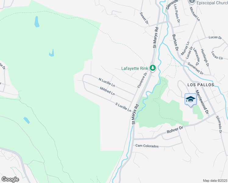 map of restaurants, bars, coffee shops, grocery stores, and more near 3337 North Lucille Lane in Lafayette