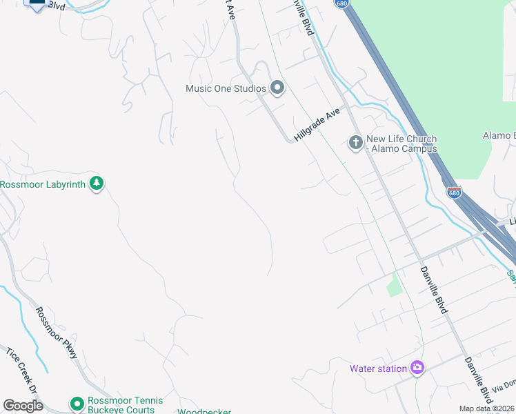 map of restaurants, bars, coffee shops, grocery stores, and more near 289 Castle Crest Road in Alamo