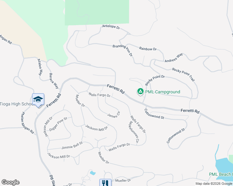 map of restaurants, bars, coffee shops, grocery stores, and more near 19419 Ferretti Road in Groveland
