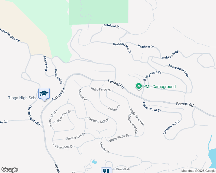 map of restaurants, bars, coffee shops, grocery stores, and more near 13275 Wells Fargo Drive in Groveland
