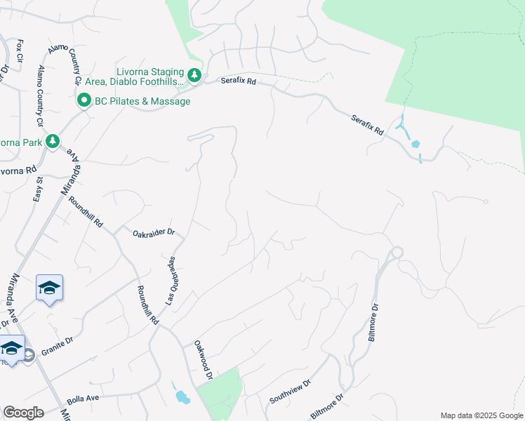 map of restaurants, bars, coffee shops, grocery stores, and more near 469 Oakshire Place in Alamo