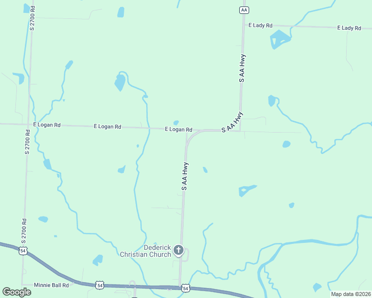 map of restaurants, bars, coffee shops, grocery stores, and more near County Road AA in El Dorado Springs