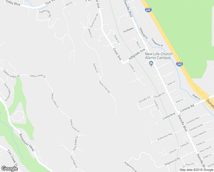 map of restaurants, bars, coffee shops, grocery stores, and more near 289 Castle Crest Road in Alamo