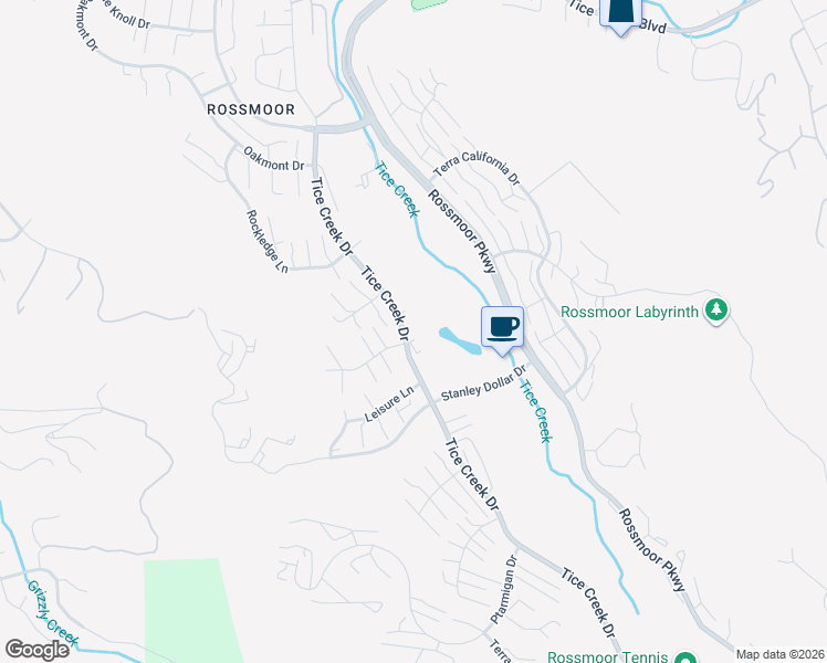 map of restaurants, bars, coffee shops, grocery stores, and more near 2424 Tice Creek Drive in Walnut Creek