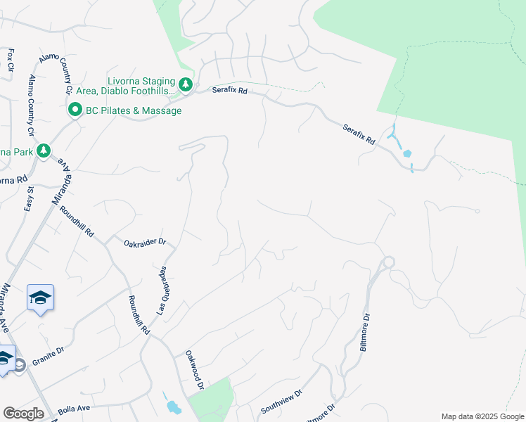 map of restaurants, bars, coffee shops, grocery stores, and more near 469 Oakshire Place in Alamo