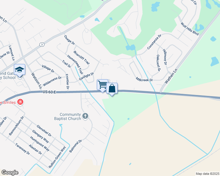 map of restaurants, bars, coffee shops, grocery stores, and more near Saddlebrook Drive in Henderson