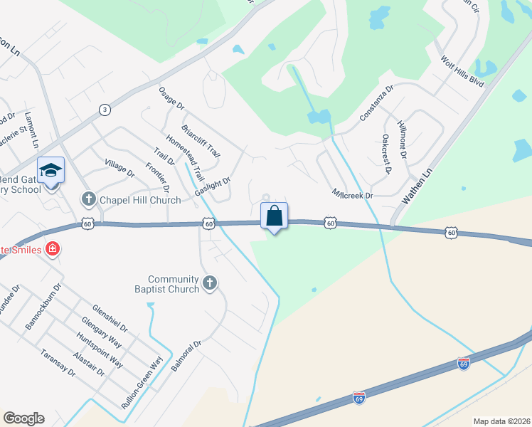 map of restaurants, bars, coffee shops, grocery stores, and more near 1040 Saddlebrook Drive in Henderson