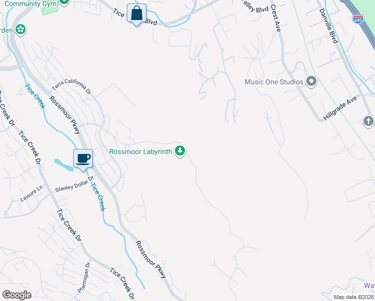 map of restaurants, bars, coffee shops, grocery stores, and more near 2844 Saklan Indian Drive in Walnut Creek