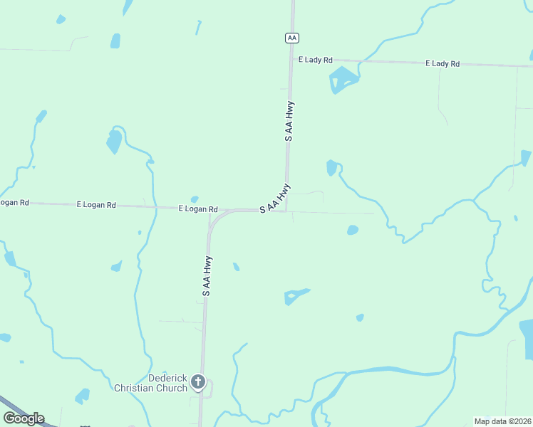 map of restaurants, bars, coffee shops, grocery stores, and more near County Road Aa in El Dorado Springs