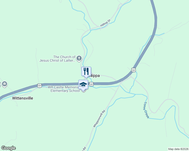 map of restaurants, bars, coffee shops, grocery stores, and more near in Nippa