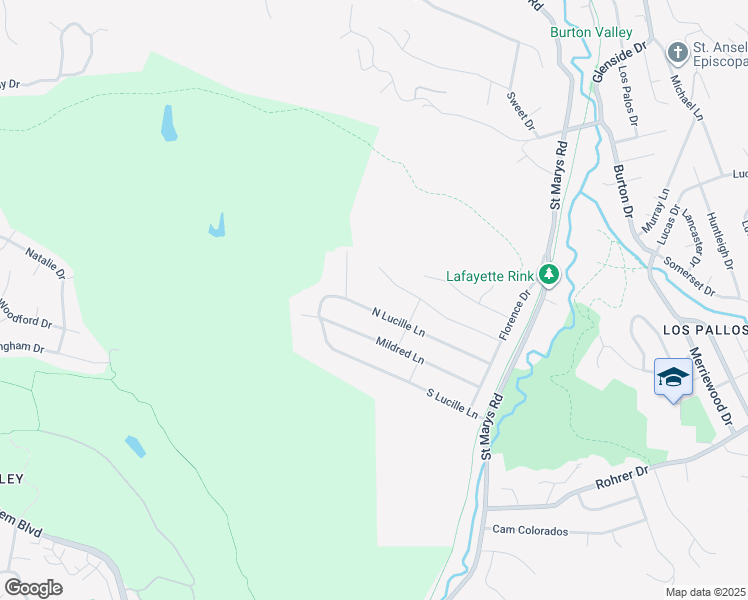 map of restaurants, bars, coffee shops, grocery stores, and more near 3356 North Lucille Lane in Lafayette