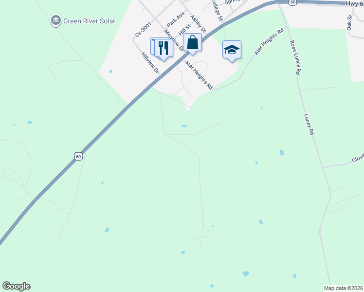 map of restaurants, bars, coffee shops, grocery stores, and more near Orum Norton Road in Irvington