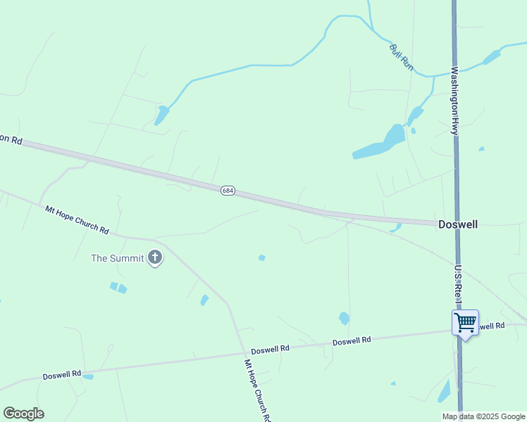 map of restaurants, bars, coffee shops, grocery stores, and more near 11095 Richards Road in Doswell