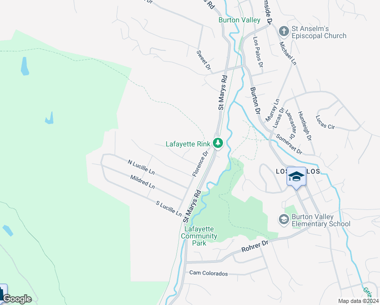 map of restaurants, bars, coffee shops, grocery stores, and more near 520 Dawkins Drive in Lafayette