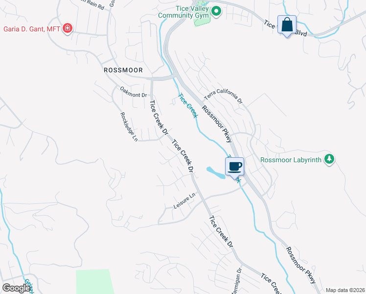 map of restaurants, bars, coffee shops, grocery stores, and more near 2340 Tice Creek Drive in Walnut Creek