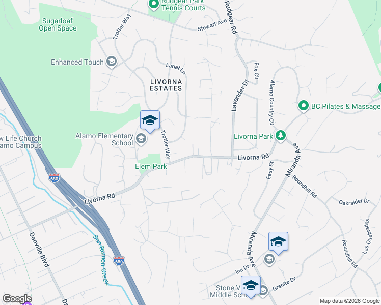 map of restaurants, bars, coffee shops, grocery stores, and more near 930 Pinto Court in Walnut Creek