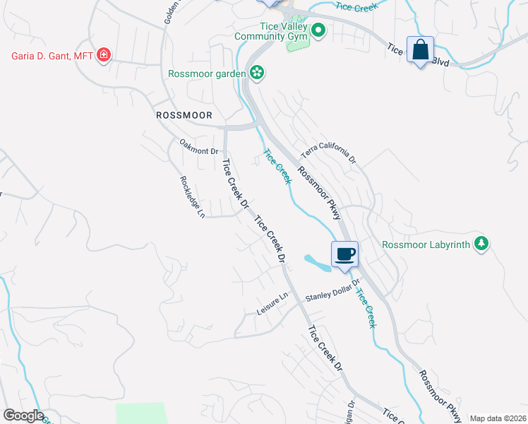 map of restaurants, bars, coffee shops, grocery stores, and more near 2324 Tice Creek Drive in Walnut Creek