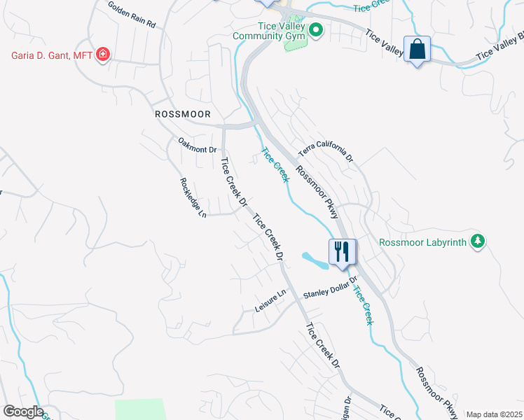 map of restaurants, bars, coffee shops, grocery stores, and more near 2324 Tice Creek Drive in Walnut Creek