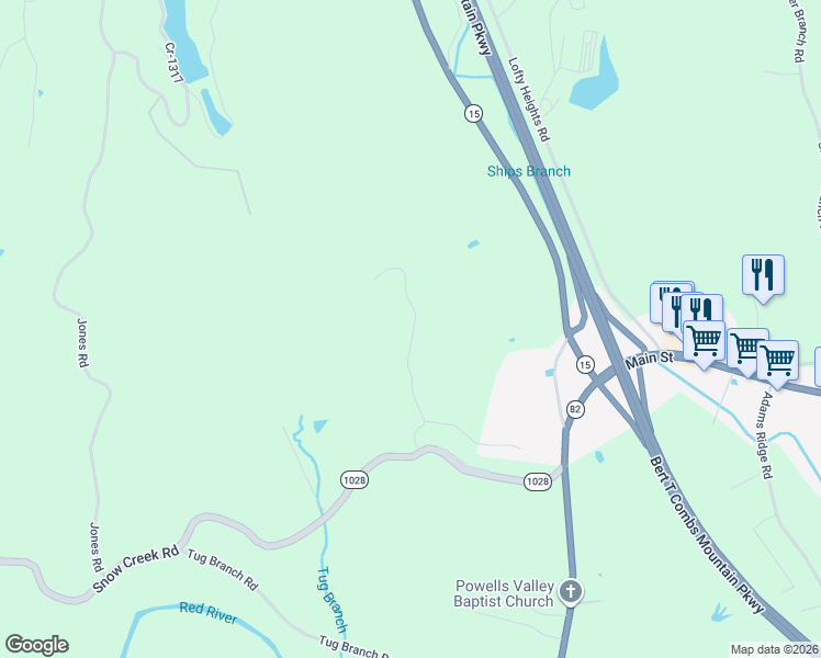 map of restaurants, bars, coffee shops, grocery stores, and more near 277 Shuler Road in Clay City